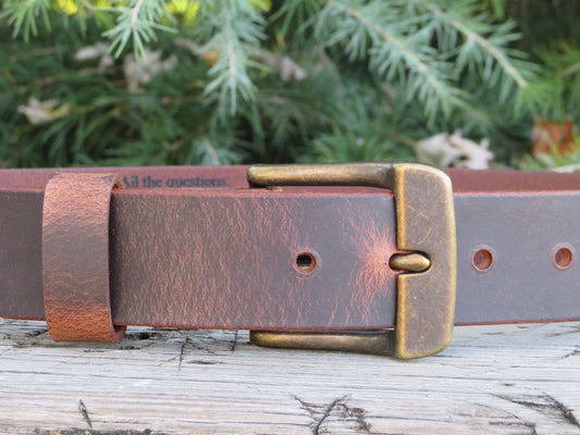 Ships Today 27 inch waist Crazy Horse Water Buffalo leather,Rustic leather belt ,Full Grain leather belt size 29