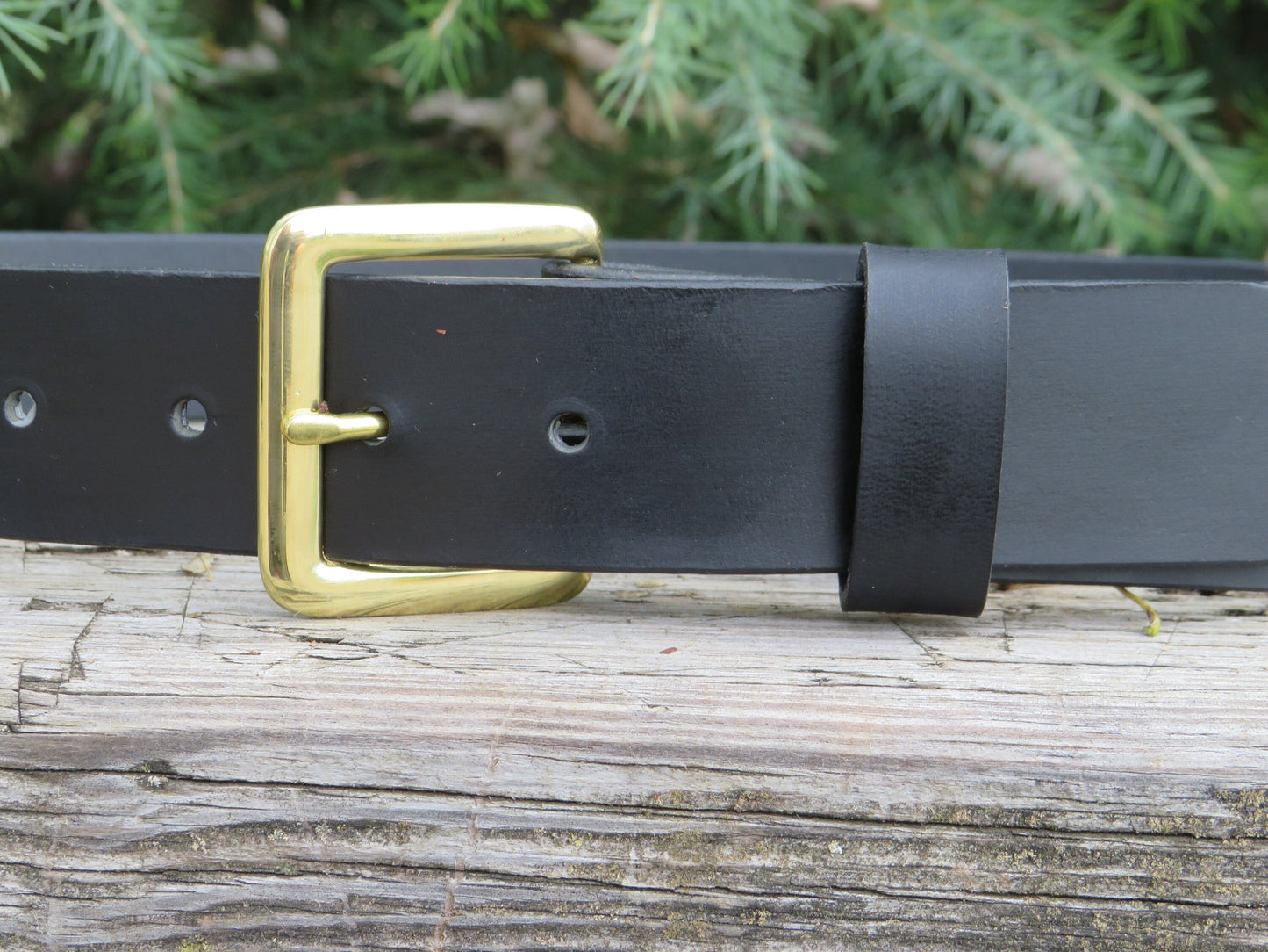 1 1/2" Black leather belt Water Buffalo leather belts made in USA Custom Handmade leather belt  Casual Belt  full grain leather belt
