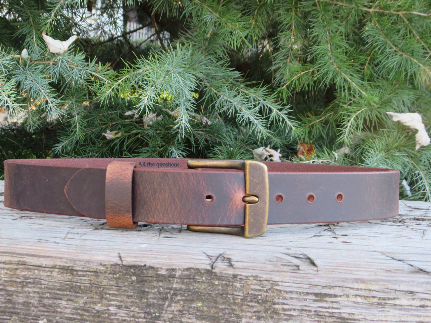 Ships Today 27 inch waist Crazy Horse Water Buffalo leather,Rustic leather belt ,Full Grain leather belt size 29