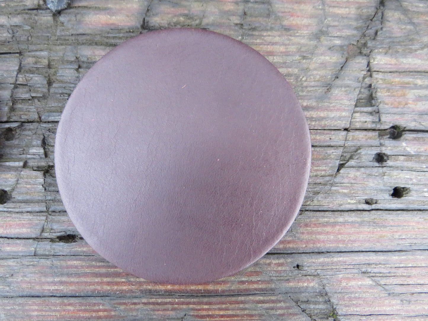 Ships today!! Set of 4 Full Grain veg tanned Leather coasters, Made from Bridle leather, finish them your way, or use them like this