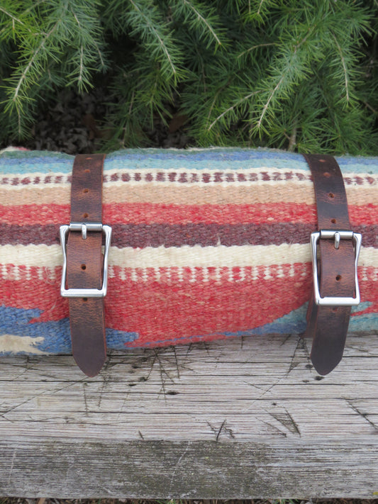 Pair of 1 inch Water Buffalo leather straps, leather edc, leather blanket straps,bedroll strap,camping strap,leather strap small size