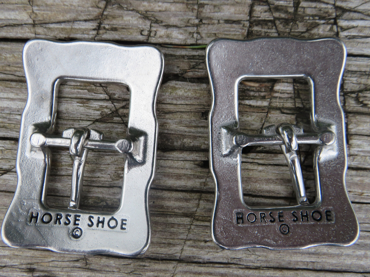 Pair of Jeremiah Watt, horseshoe brand hardware, stainless steel, will fit 3/4", Horse, pony, western Floral, headstall, tack, buckle