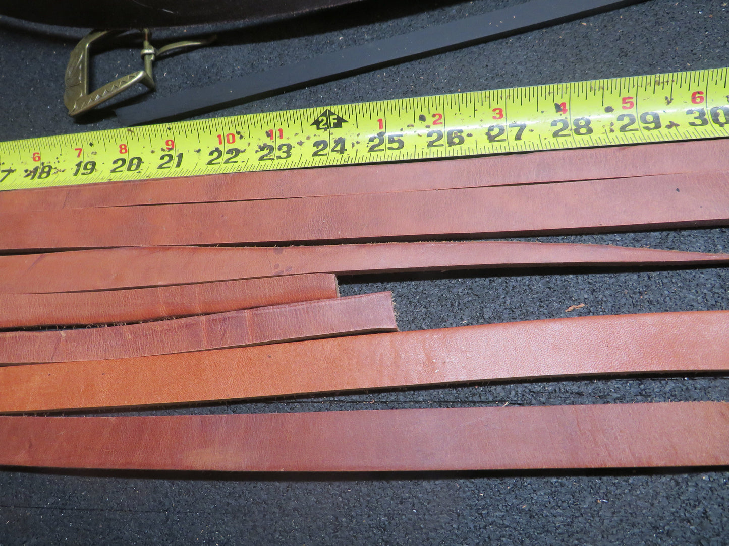 8 leather straps about over 20  in length and  almost 1/4" thick &  leather DIY leather project,leather straps, Hermann Oak harness leather