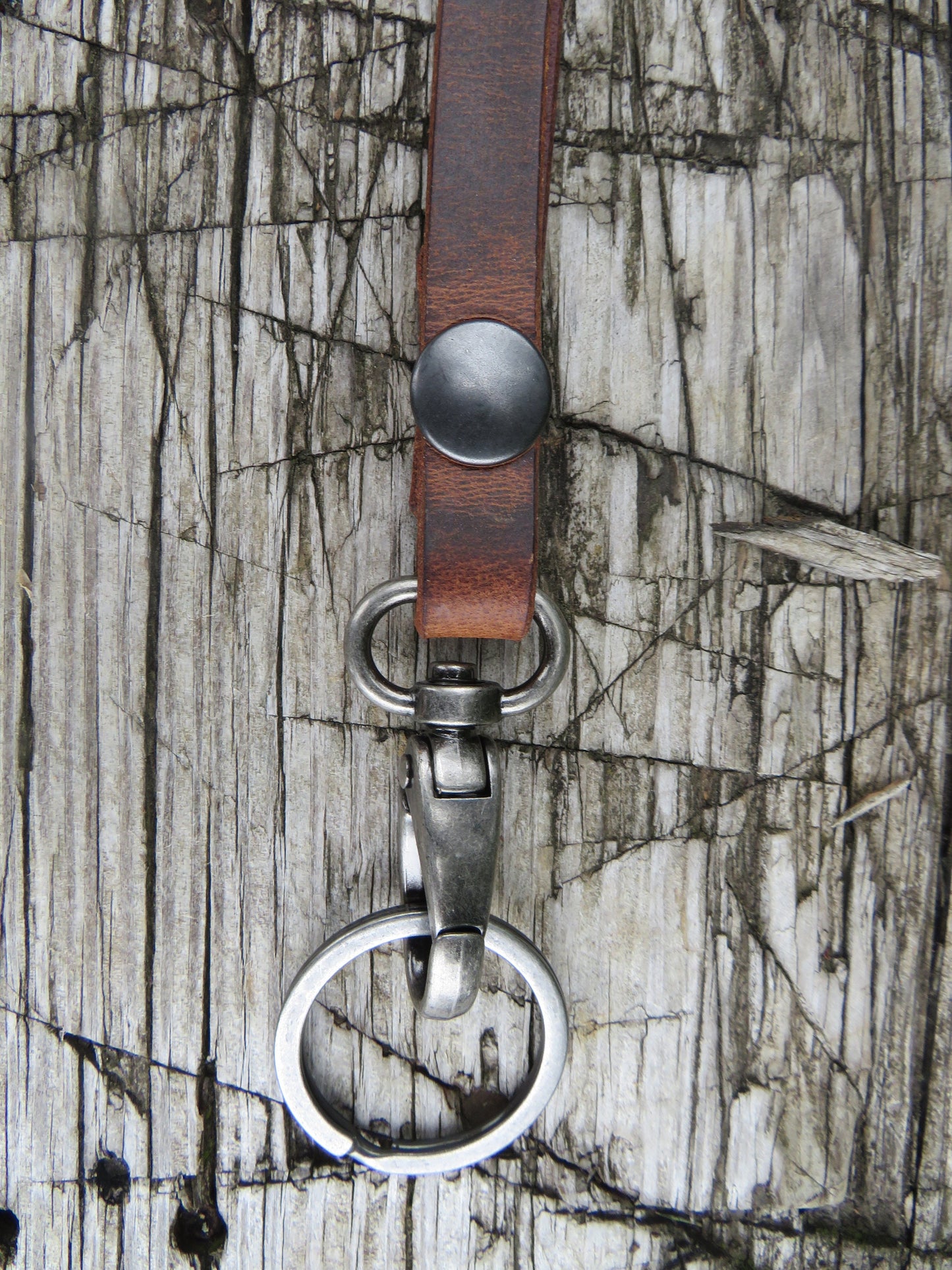 Quick Release Leather lanyard  full grain leather lanyard veg tanned leather lanyard gift for him gift for her 1/2" wide leather lanyard