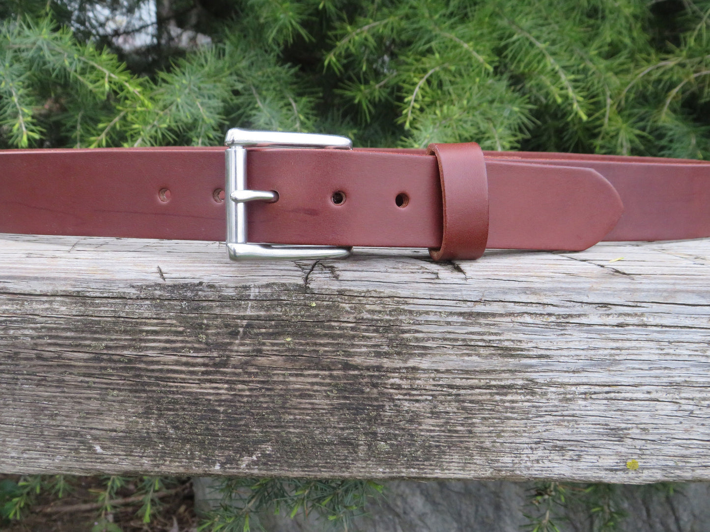 Discounted 38 inch waist Medium brown bridle Leather belt, thick leather belt,  Made in US with US hides 41 belt, leather work belt