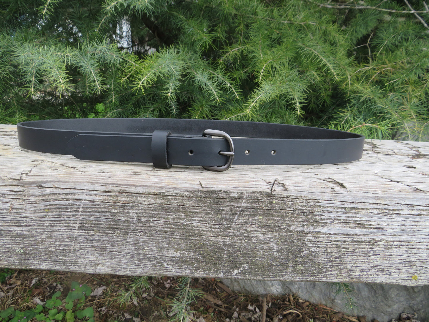 1 inch Black full grain leather belt