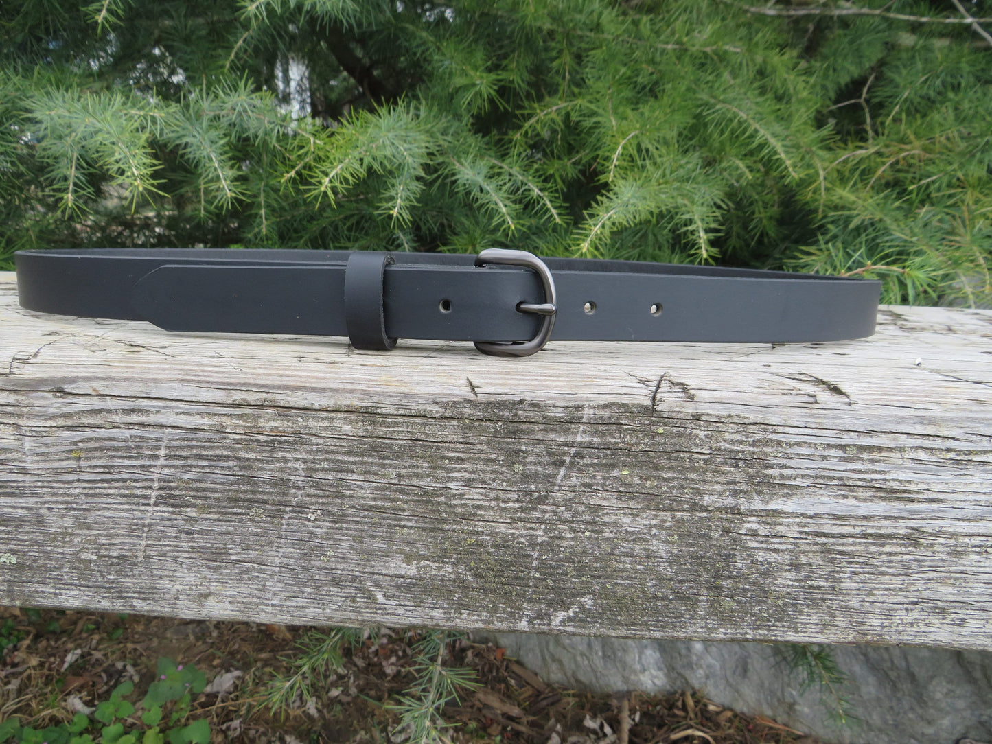 1 inch Black full grain leather belt