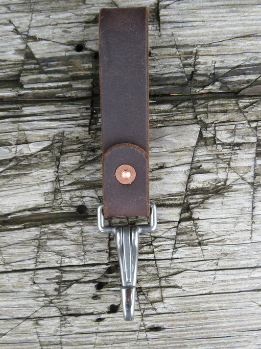 Handmade leather accessory, utility belt, knife holder, tool holder, Full grain leather, keyholder, belt loop key chain,belt keeper, dangler