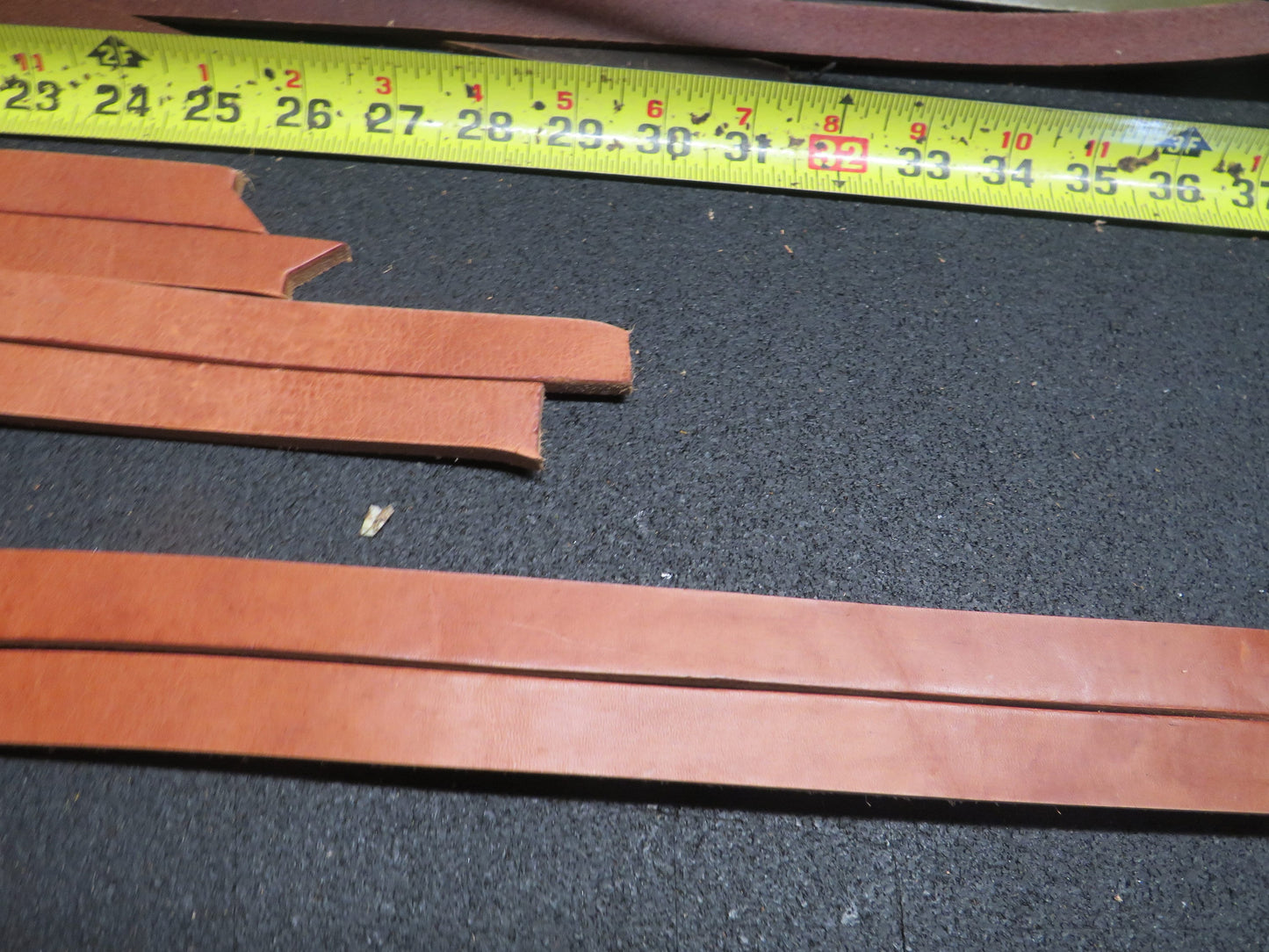 10 Hermann Oak harness leather straps 18-36 inch in length and  over an 1/8" thick & 3/4" wide, leather DIY leather project,leather straps