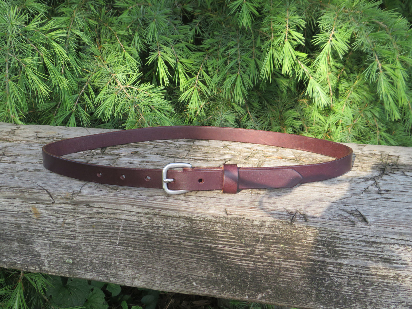 Discounted 30 inch waist Medium brown bridle Leather belt, thick leather belt,  Made in US with US hides 33 belt, 3/4" wide leather belt