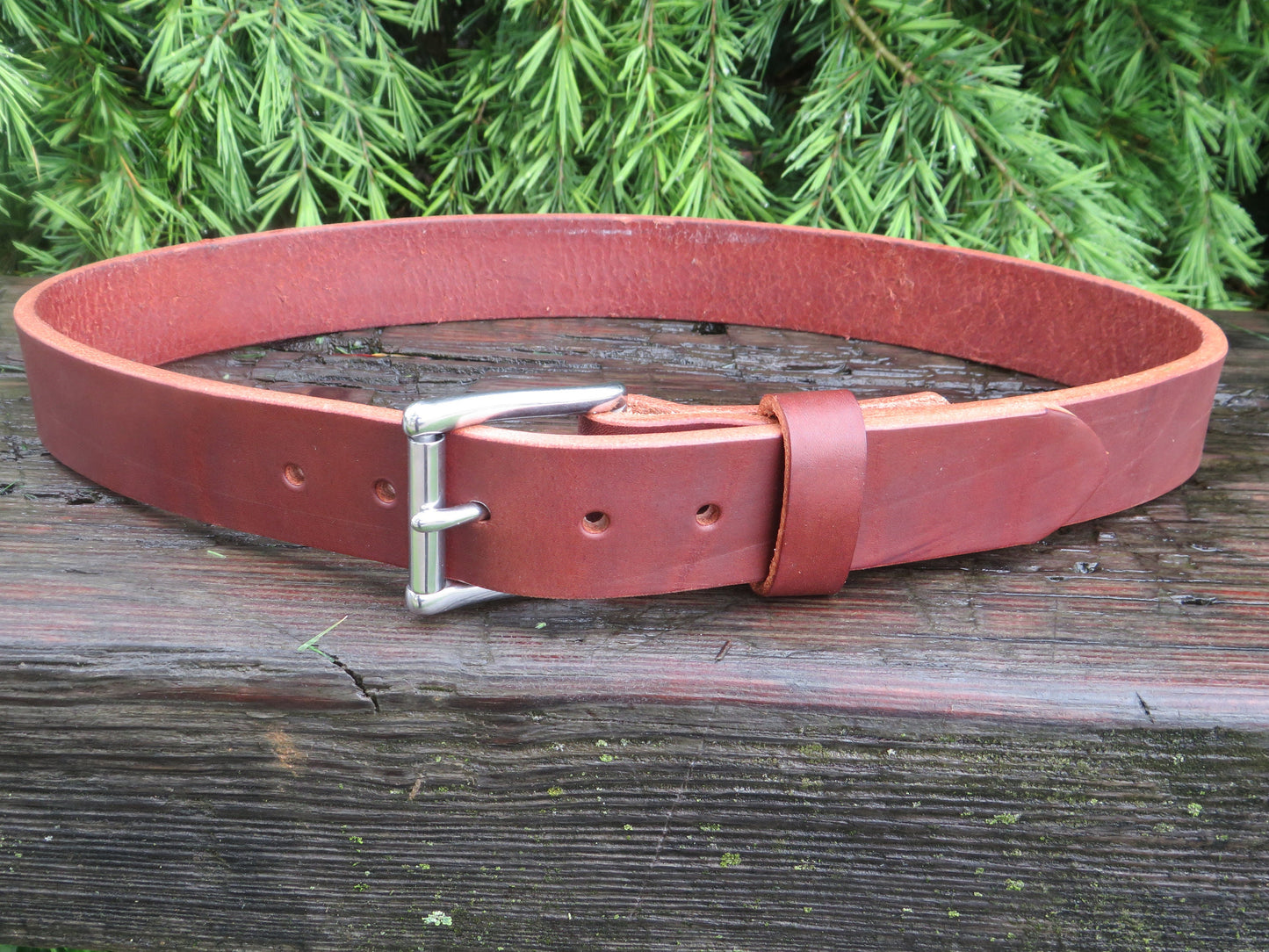 Discounted 30 inch waist Dark brown harness Leather belt, thick leather belt,  Made in US with US hides 33 belt, leather work belt