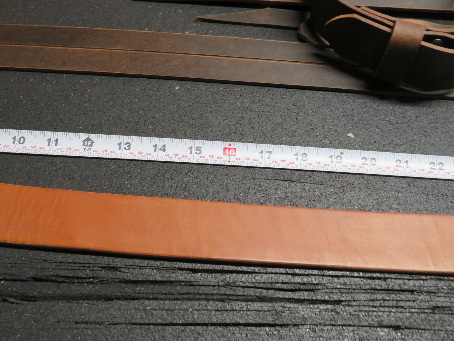 Discounted 40 inch waist harness leather belt, thick leather belt,  Made in US with US hides 43 belt, leather work belt