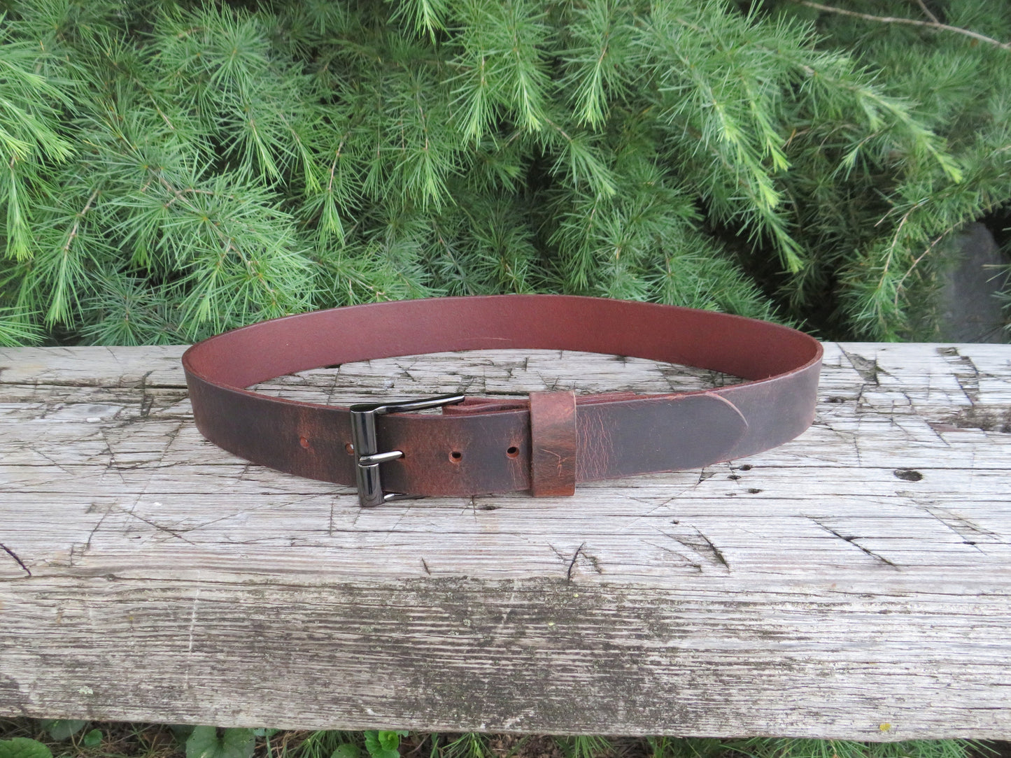 Ships Today 32 inch waist Crazy Horse Water Buffalo leather,Rustic leather belt ,1 1/2 inch wide belt Full Grain leather belt size 34.