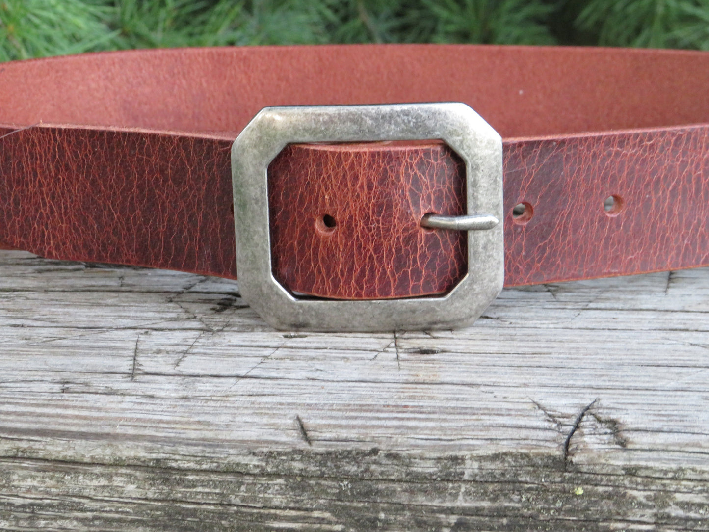 Discounted belt 28 waist size 30 Belt size Antique Finish Water Buffalo leather belt  mens leather belt, womans leather belt 1 1/2" wide