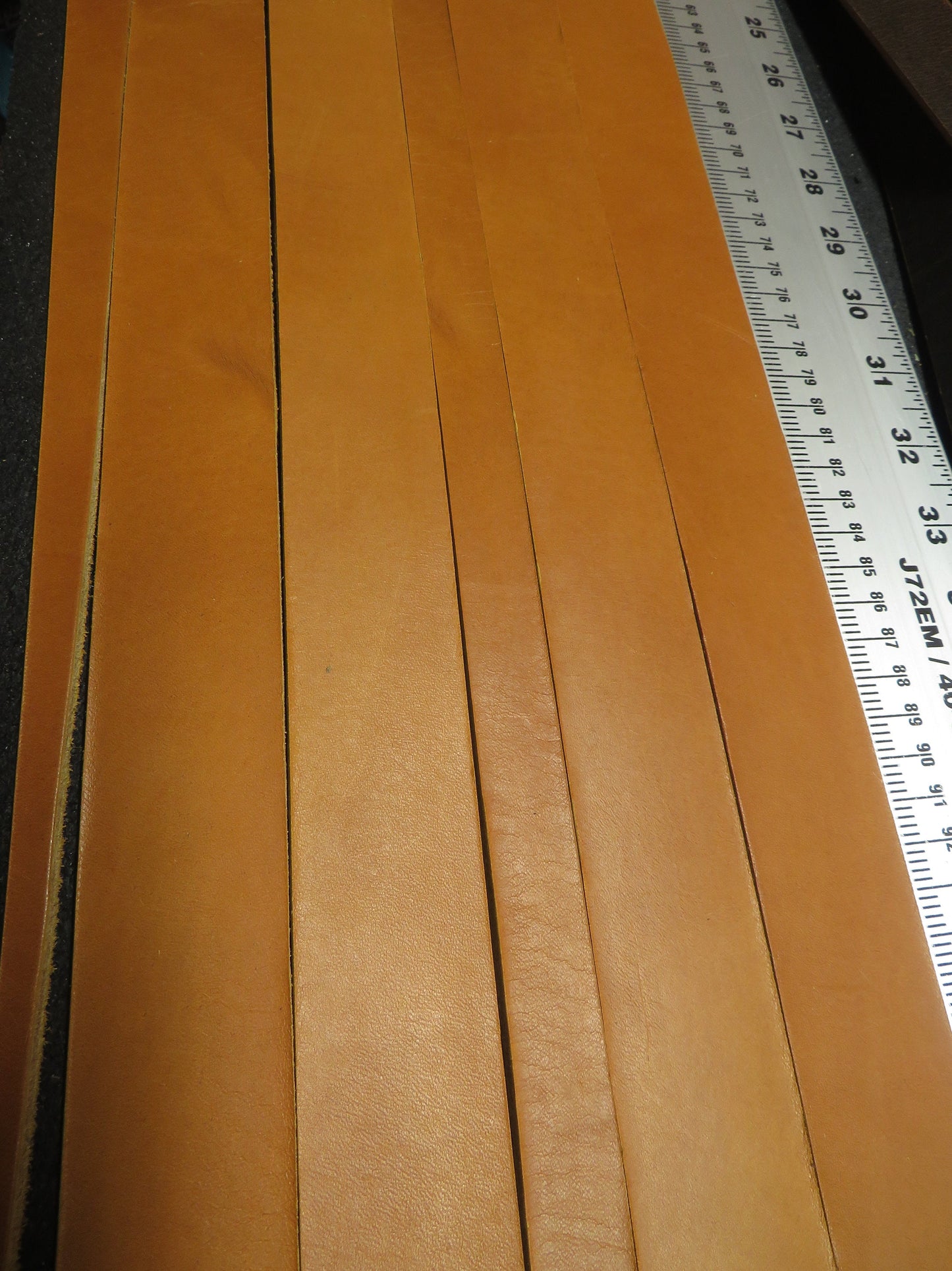 Ships Today 4 leather 1 1/2" straps  wide strap of Chanin Latigo 6 feet long, belt blank, leather strap, larp project, project leather,