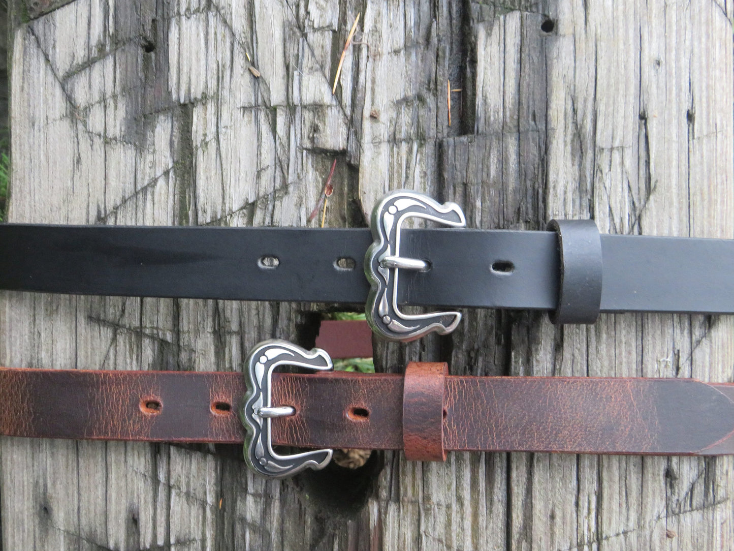 Narrow leather belt/ Womans Belt Jeremiah Watt  buckle belt/full grain brown leather womans belt,1 inch wide belt