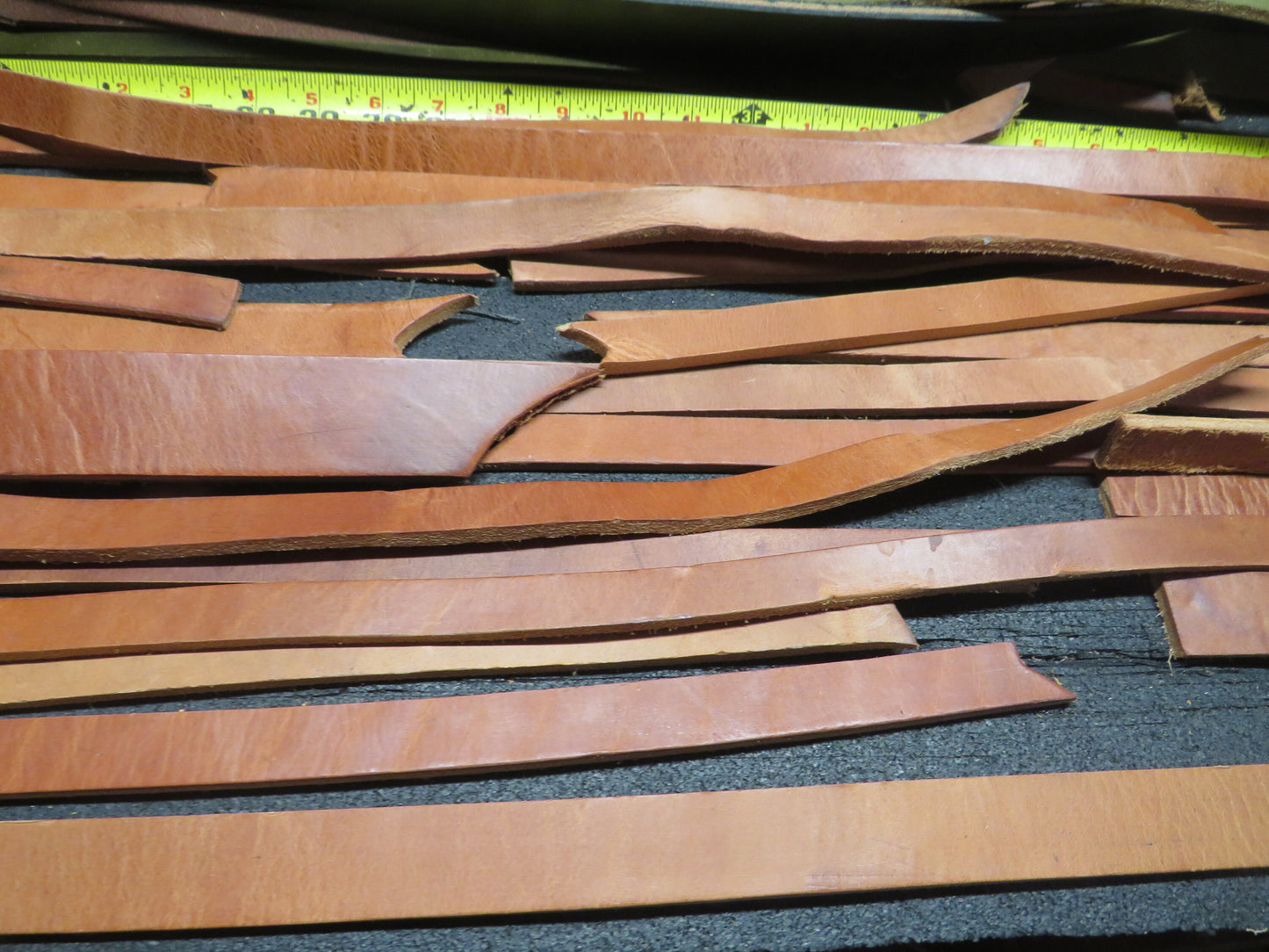 6 pounds of  Hermann Oak harness leather straps and pieces  leather DIY leather project,leather straps