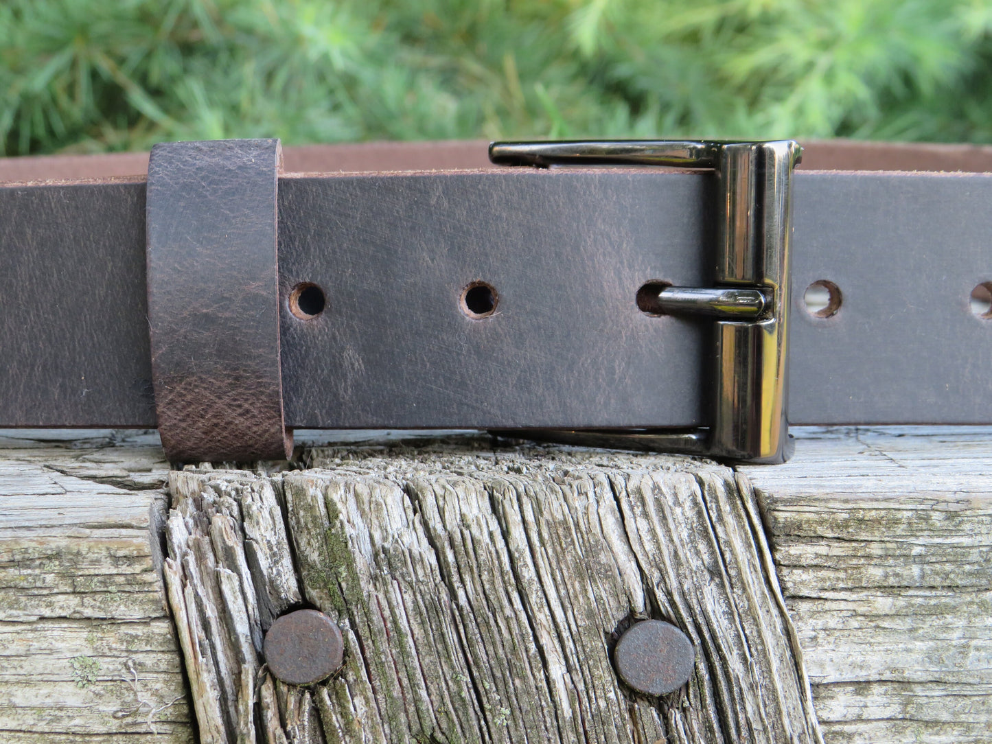 Ships Today Discounted 38 inch waist Gray Water Buffalo leather belt,Rustic leather belt ,Full Grain leather, size 41 belt