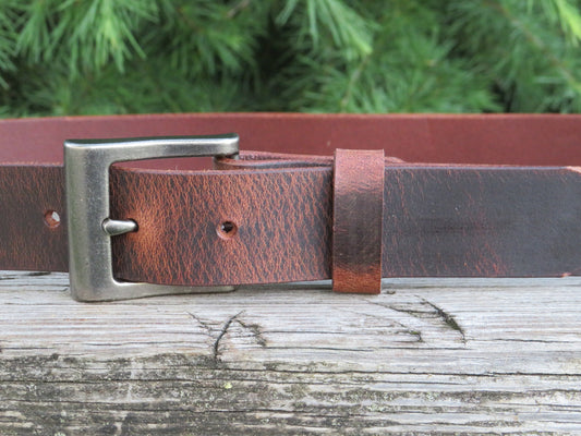 Ships Today 40 inch waist Crazy Horse Water Buffalo leather,Rustic leather belt ,1 1/4 inch wide belt Full Grain leather belt size 43