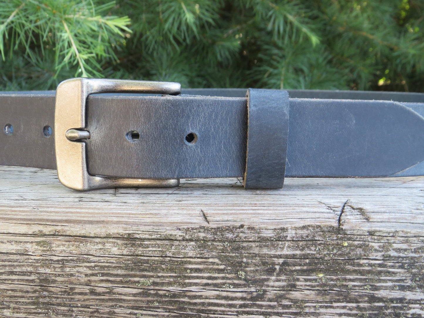 Ships Today 34 inch waist Blue Water Buffalo leather,Rustic leather belt ,Full Grain leather belt size 37