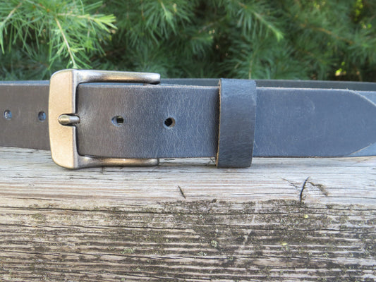 Ships Today 34 inch waist Blue Water Buffalo leather,Rustic leather belt ,Full Grain leather belt size 37