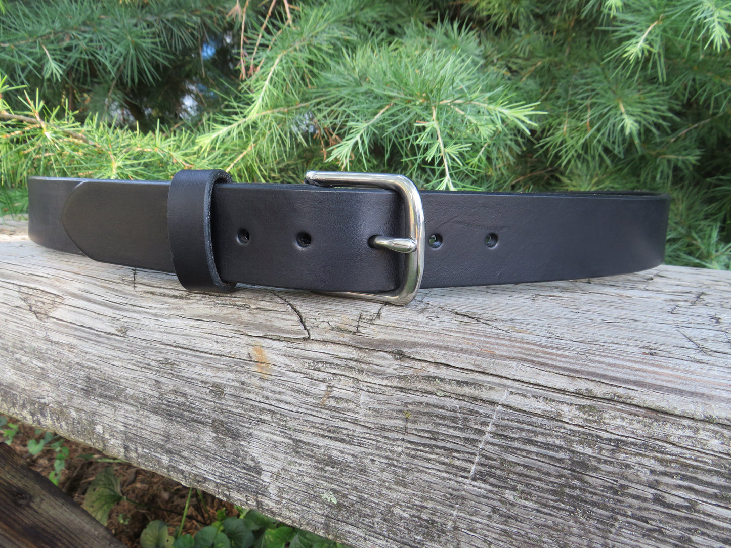 Discounted 38 waist size/ Black Bridle Leather Men's belt/ casual belt/ Belt size 41/ handmade leather belt/