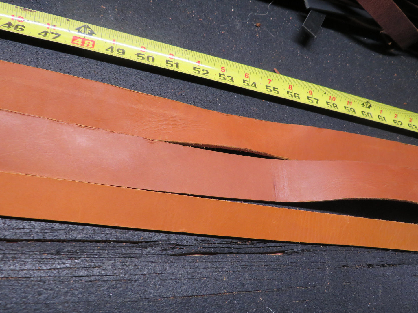 Ships Today 3  leather  straps  wide strap of Chanin Latigo 6 feet long, belt blank, leather strap, larp project, project leather,