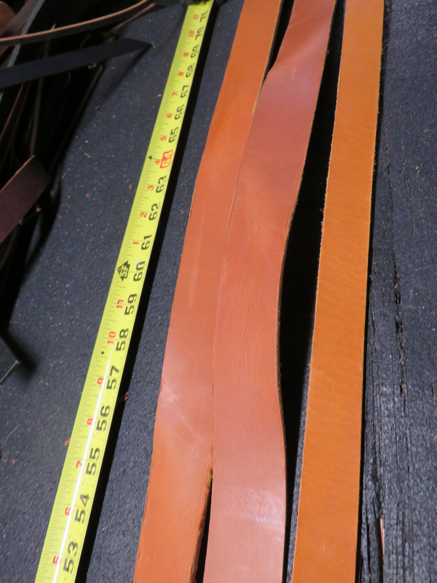 Ships Today 3  leather  straps  wide strap of Chanin Latigo 6 feet long, belt blank, leather strap, larp project, project leather,