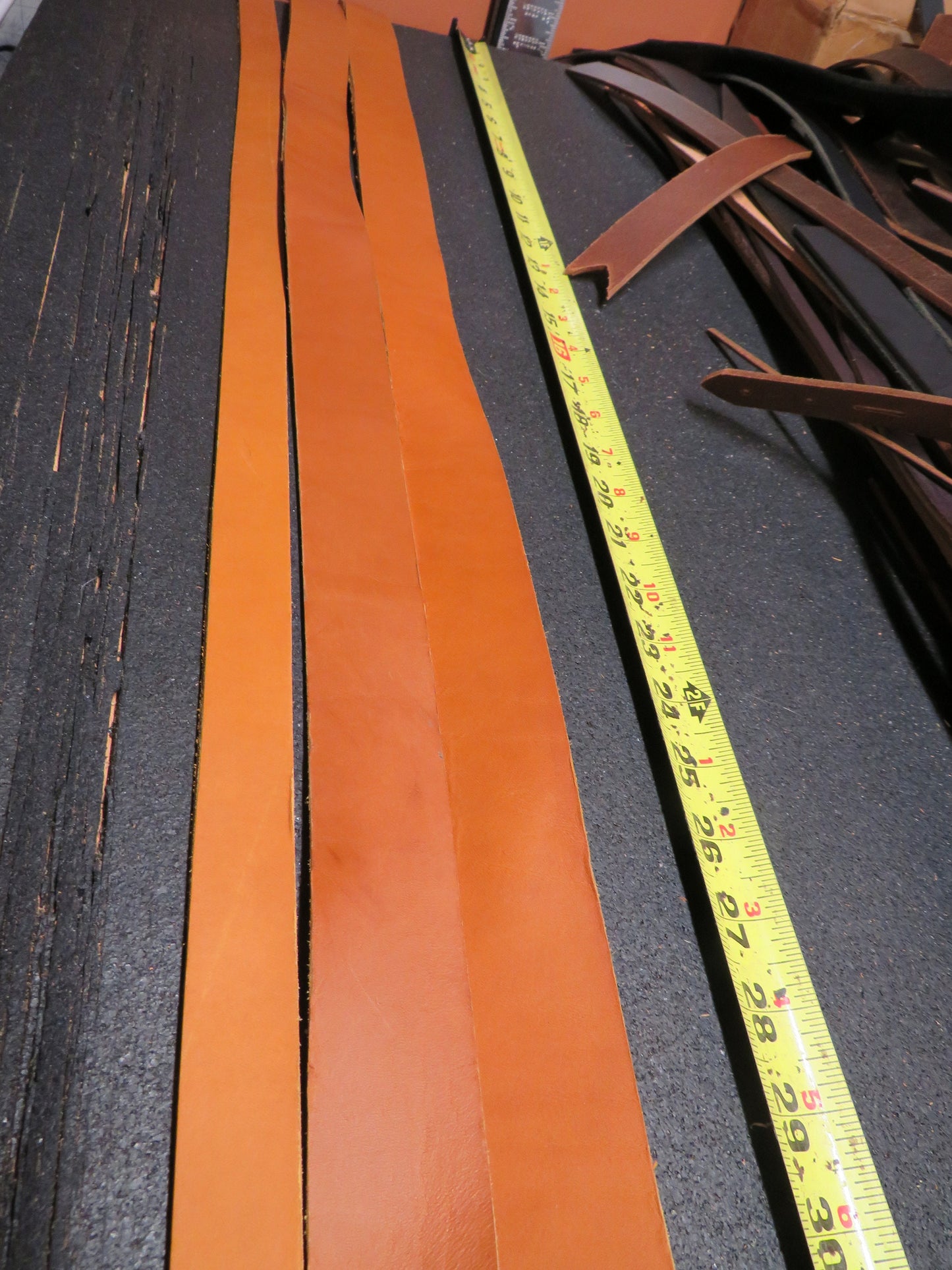 Ships Today 3  leather  straps  wide strap of Chanin Latigo 6 feet long, belt blank, leather strap, larp project, project leather,