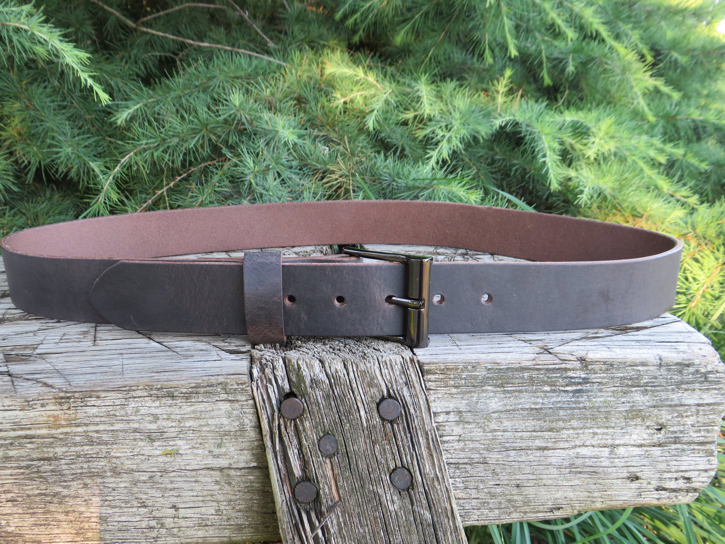 Ships Today Discounted 38 inch waist Gray Water Buffalo leather belt,Rustic leather belt ,Full Grain leather, size 41 belt