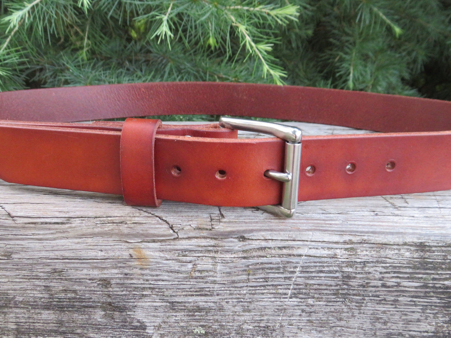 Discounted 42 inch waist harness leather belt, thick leather belt,  Made in US with US hides 45 belt, leather work belt