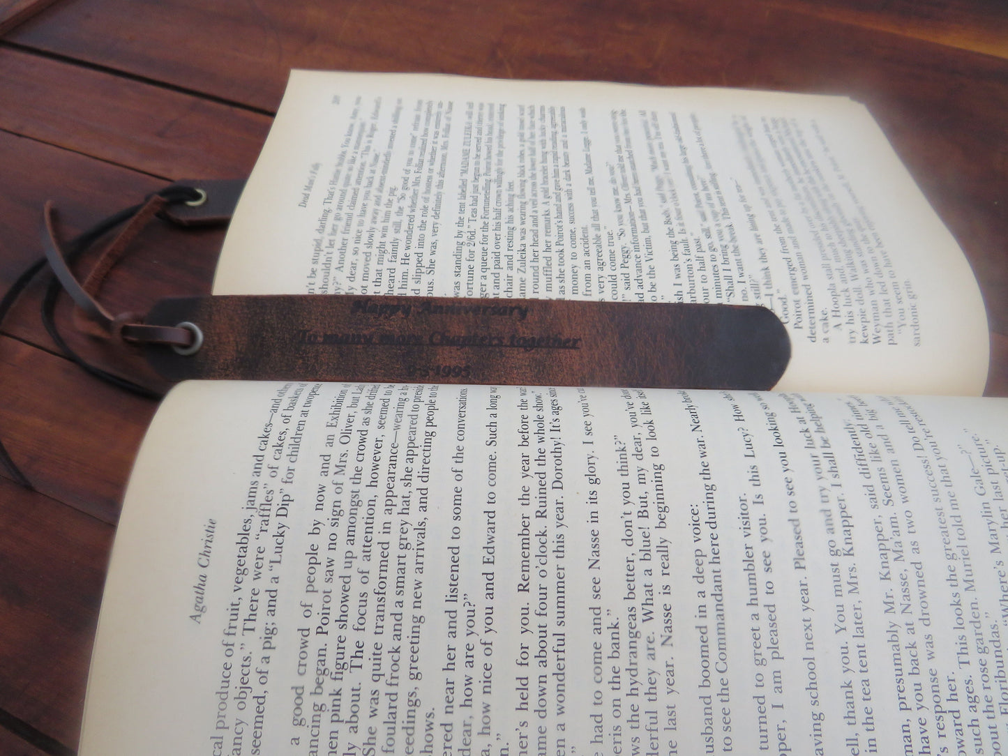 Handmade engraved Leather Bookmark, Gifts For Him Gift for her, Teacher Gift,  Reading Gift, Anniversary Gift