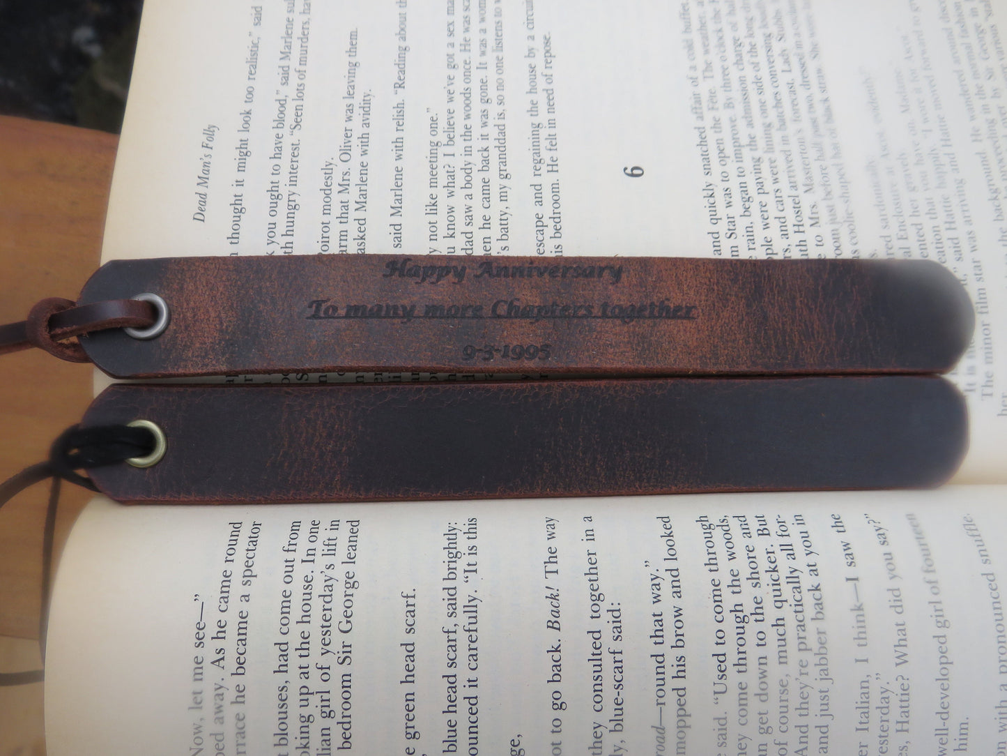 Handmade engraved Leather Bookmark, Gifts For Him Gift for her, Teacher Gift,  Reading Gift, Anniversary Gift