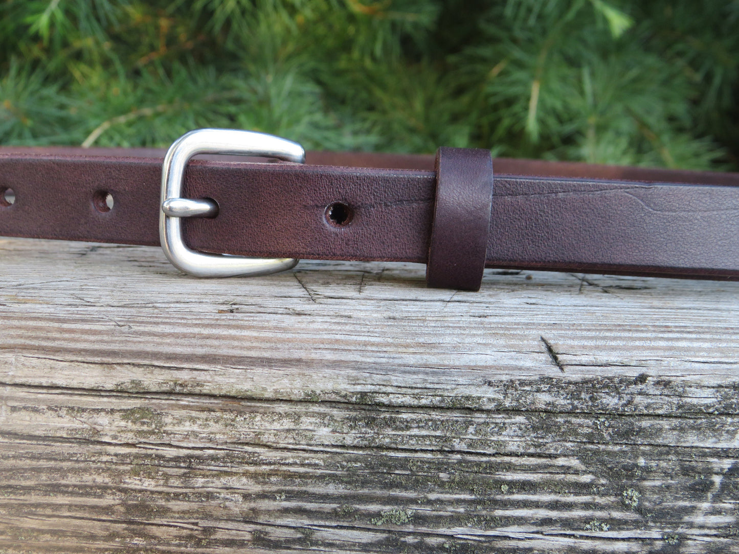 Discounted 32 inch waist dark brown bridle Leather belt, thick leather belt,  Made in US with US hides 34 belt, 3/4" wide leather belt