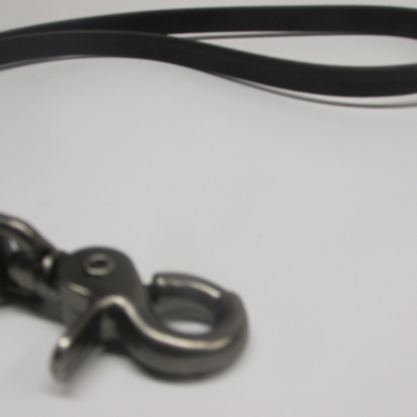 Black Water Buffalo leather lanyard ,1/2" wide full grain leather lanyard, veg tanned leather lanyard