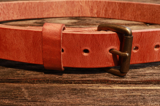 1 1/2" Hermann Oak Harness Leather belt, Men's  thick work belt, gun belt, casual belt.  Made in USA,  Custom made, Rugged Belt, Thick belt