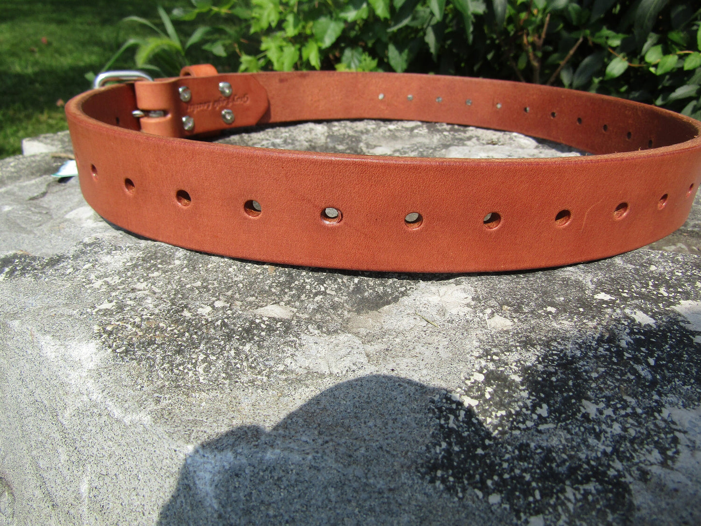 Hermann Oak Harness Leather Men's  thick work belt, gun belt, casual belt.  Made in US with US hides.  Custom made, Rugged Belt, Thick belt