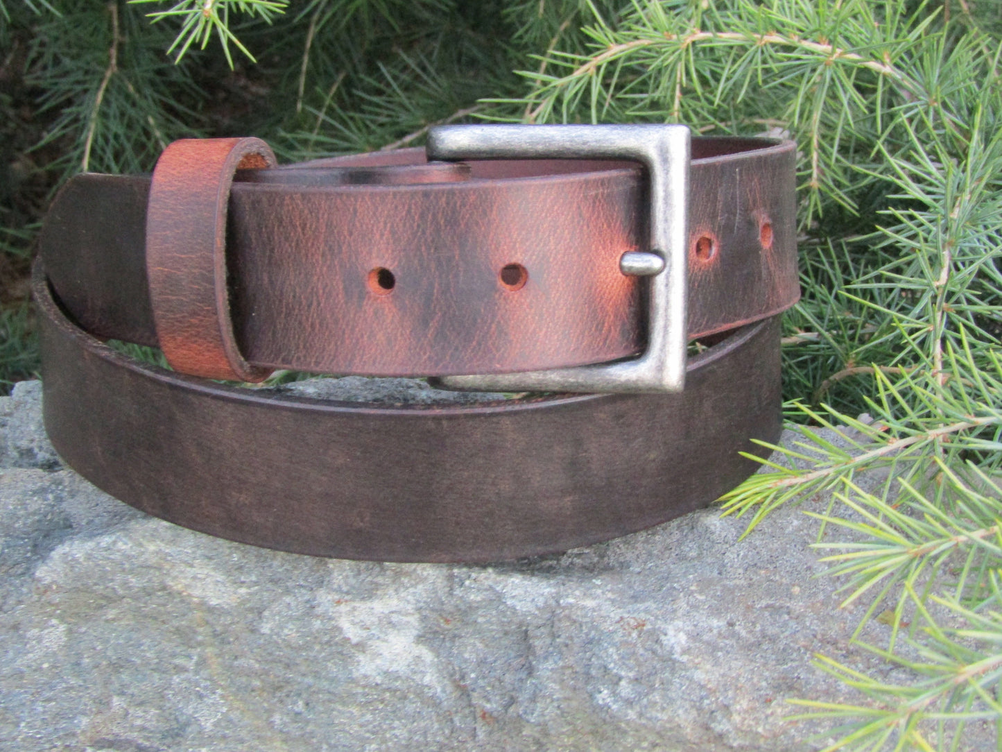 Mens Casual Vintage look Custom Handmade Belt Crazy Horse Water Buffalo leather/Rustic leather belt /monogrammed belt/Full Grain leather