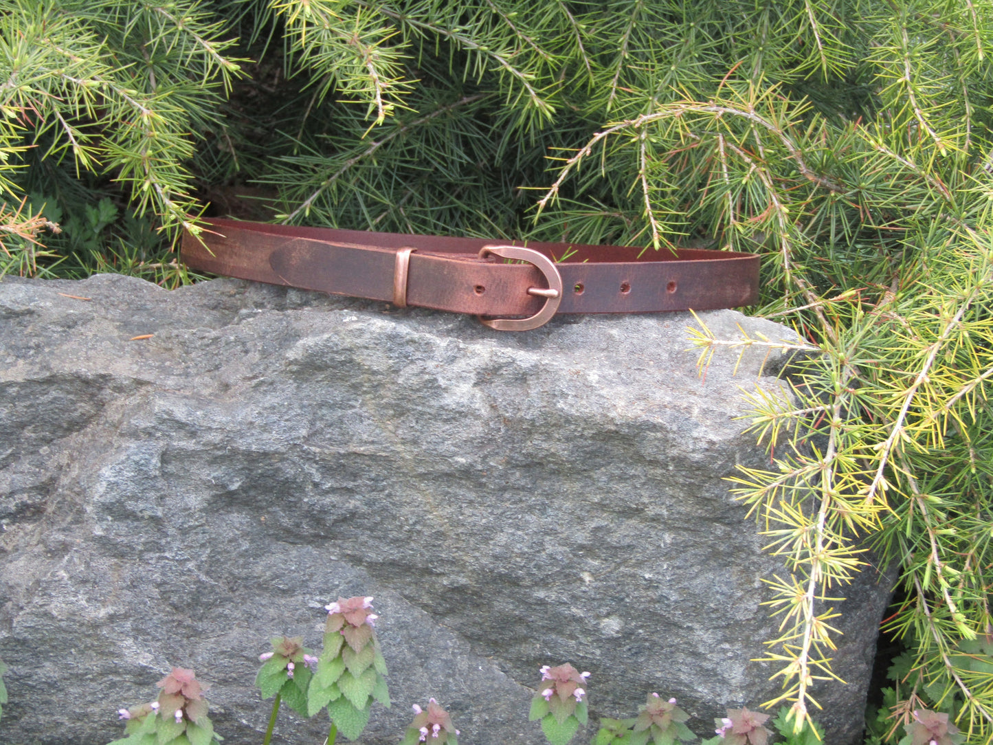 1 inch wide belt Narrow leather belt/ Womans Belt antique copper finish buckle belt/full grain brown leather womans belt/ mens belt