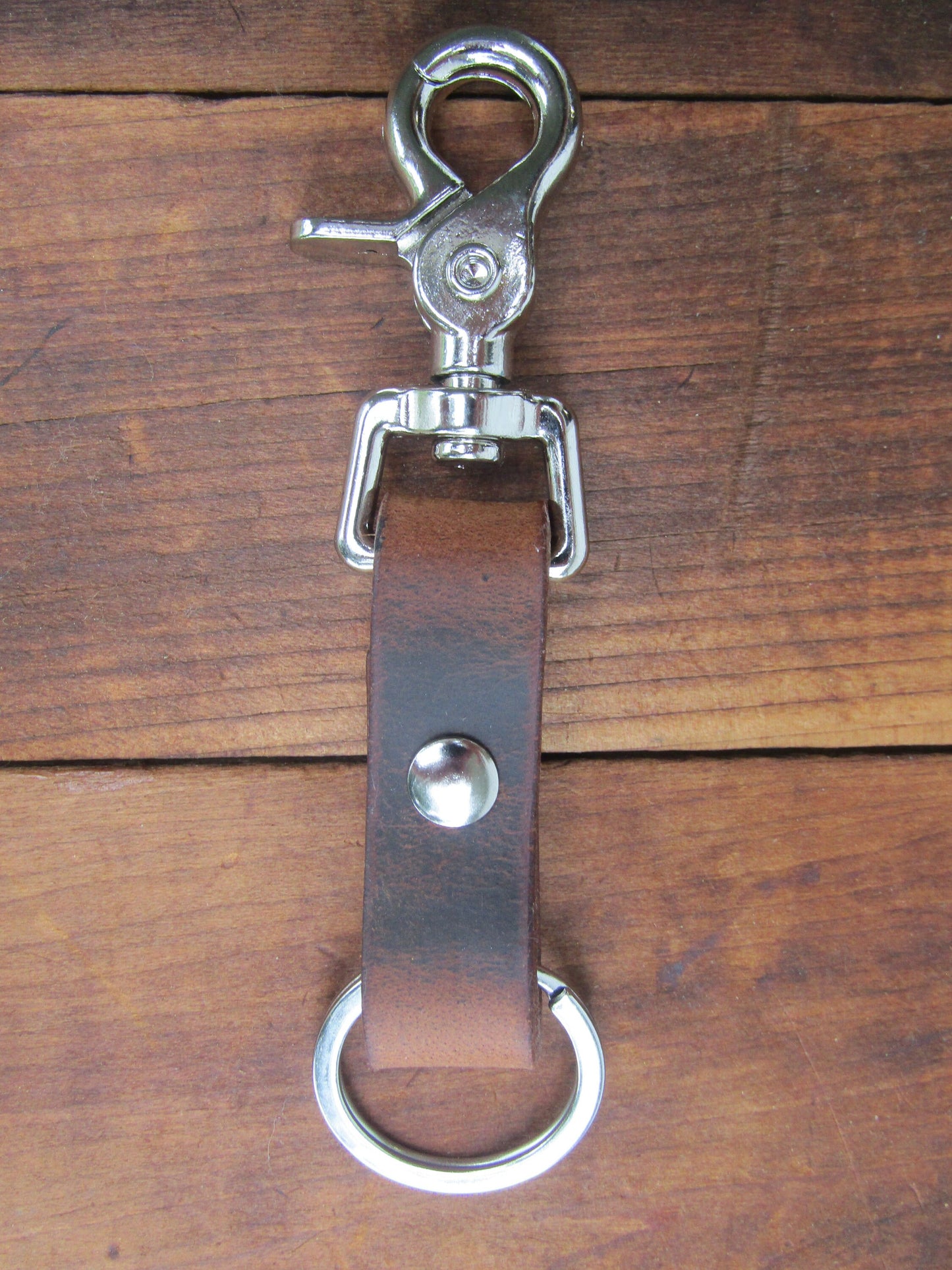 Handmade Crazy Horse Water Buffalo Top Grain Leather keychain/monogrammed leather/ personalized leather