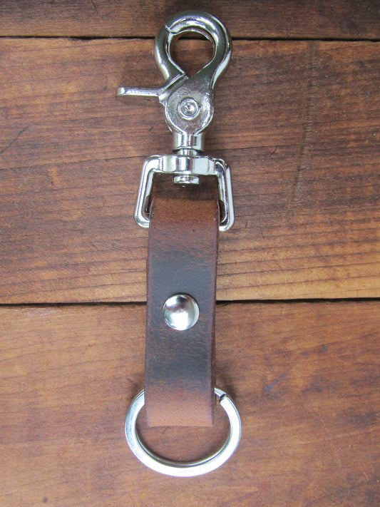 Handmade Crazy Horse Water Buffalo Top Grain Leather keychain/monogrammed leather/ personalized leather