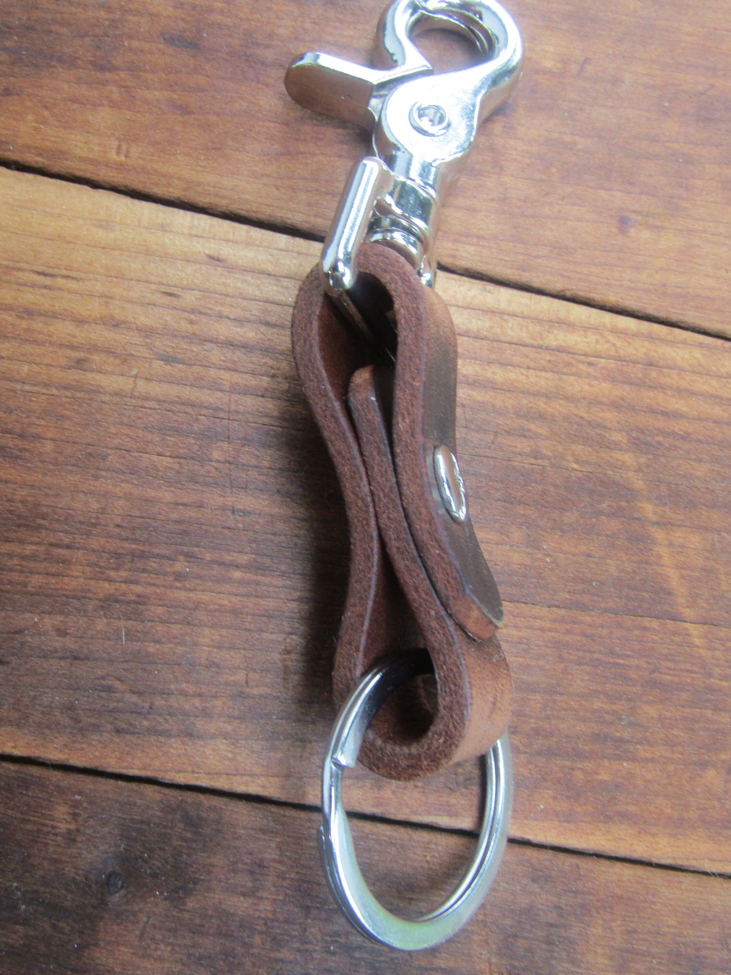 Handmade Crazy Horse Water Buffalo Top Grain Leather keychain/monogrammed leather/ personalized leather