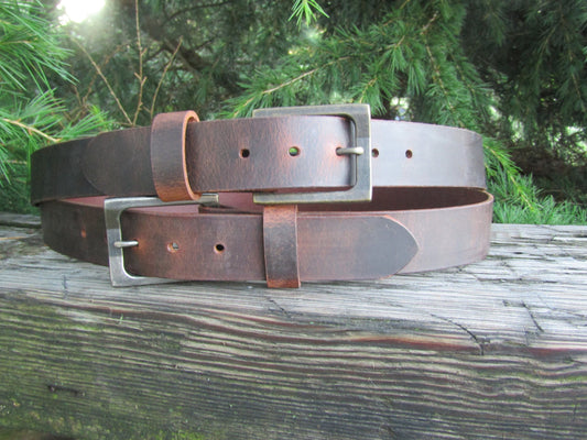 1 1/2" wide leather belt/Mens leather belt/ womans leather belt/ Handmade leather belt /Crazy Horse Water Buffalo leather/  monogrammed belt