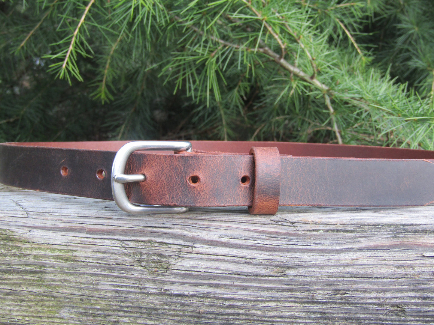 1 inch wide leather belt/ Narrow leather belt/ Womans Belt/full grain brown leather belt/ mens leather belt/ womans leather belt