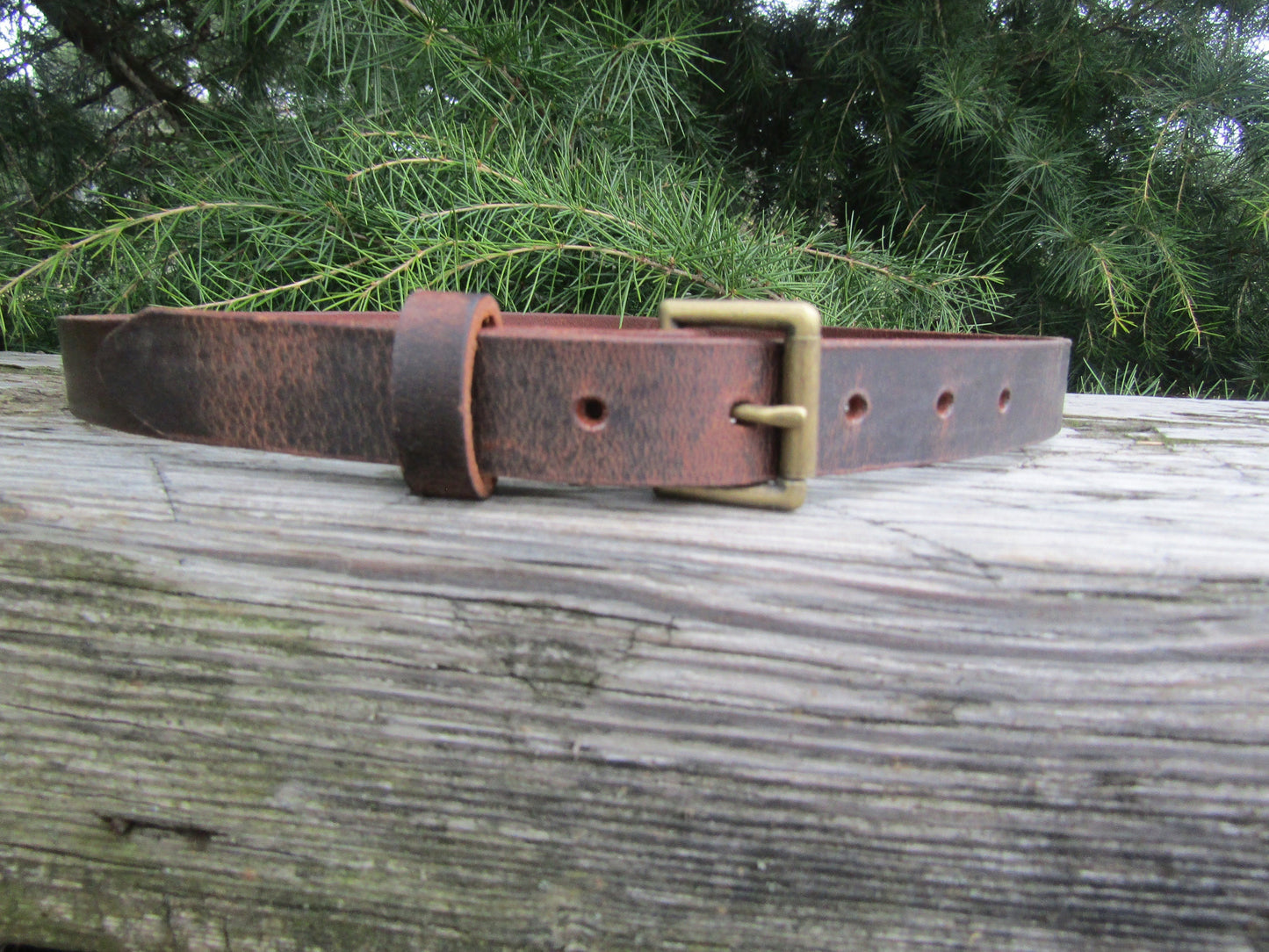 1 inch wide leather belt,   Full grain brown leather belt, Narrow leather belt