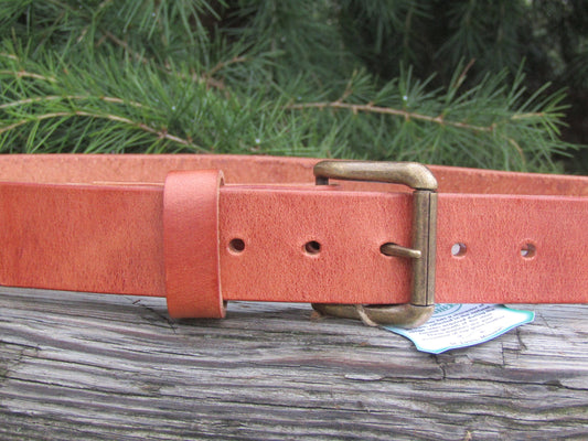 1 1/2" Hermann Oak Harness Leather belt/ Men's  thick  work belt/ gun belt/ casual belt/  Made in USA/  Custom made/ Rugged Belt/ Thick belt