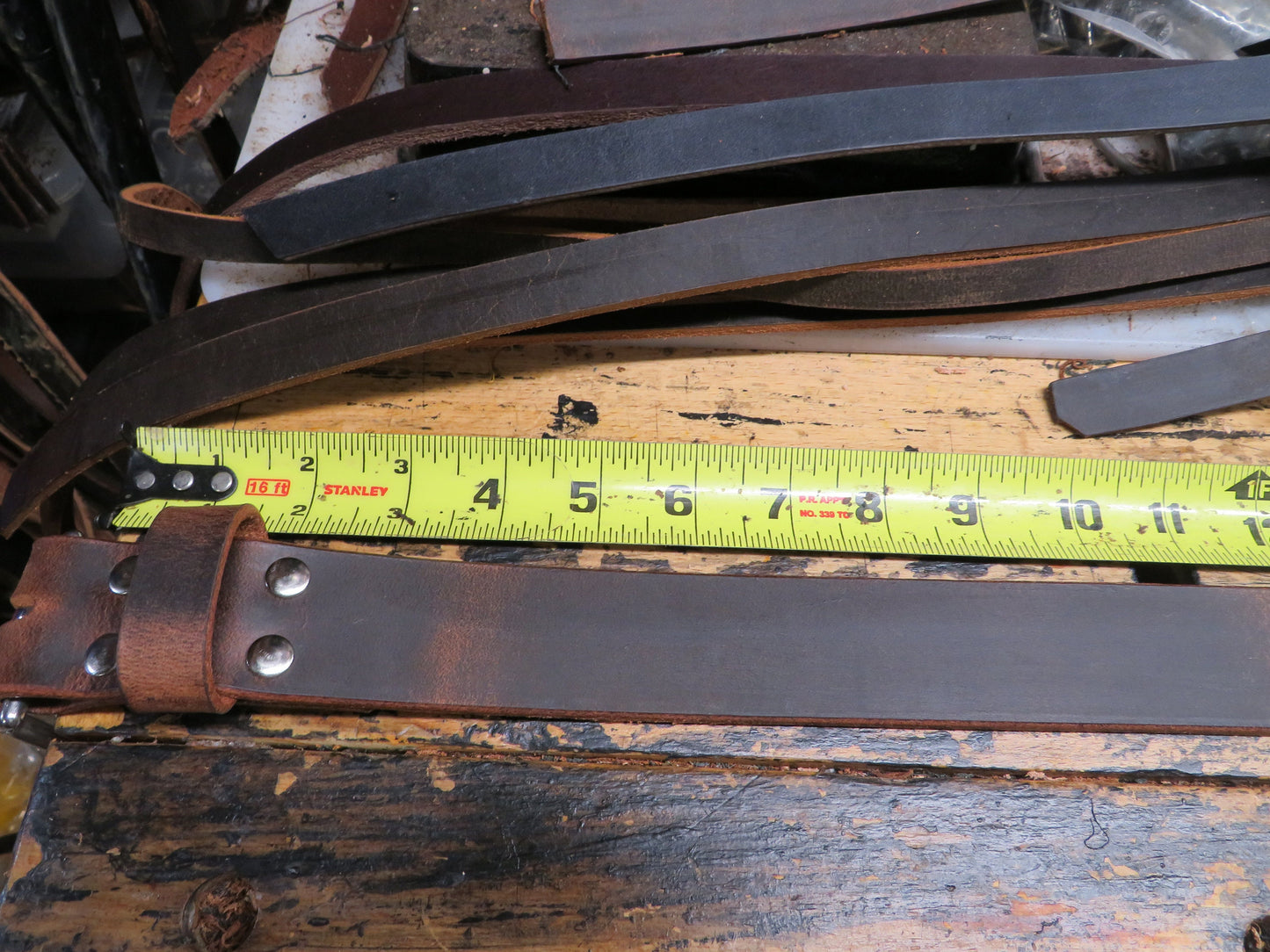 Ships Today 36 inch waist Crazy Horse Water Buffalo leather,Rustic leather belt ,Full Grain leather belt size 38.5